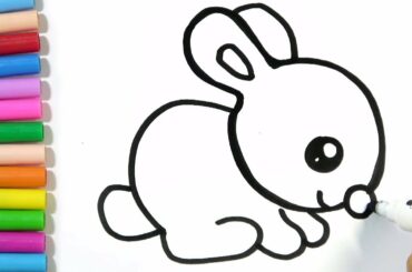 Hướng dẫn bé vẽ con thỏ / How to Draw a Cute Bunny Rabbit Easy | HDE