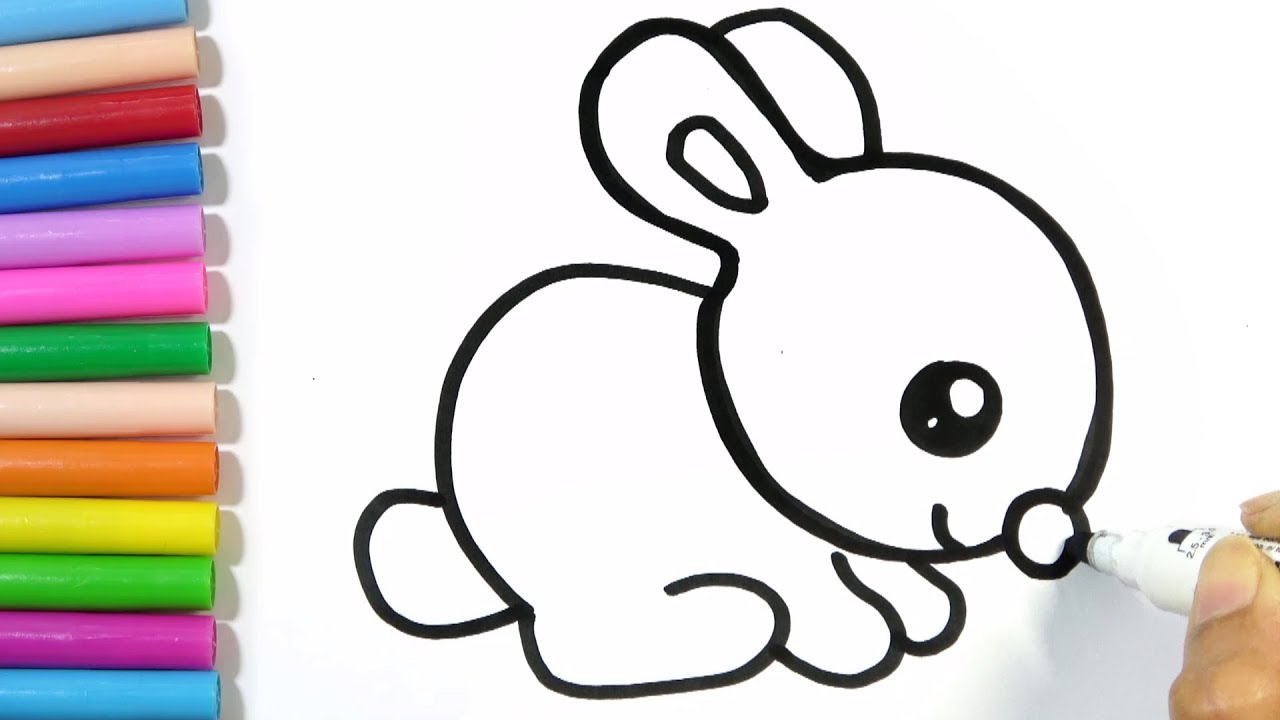Hướng dẫn bé vẽ con thỏ / How to Draw a Cute Bunny Rabbit Easy | HDE