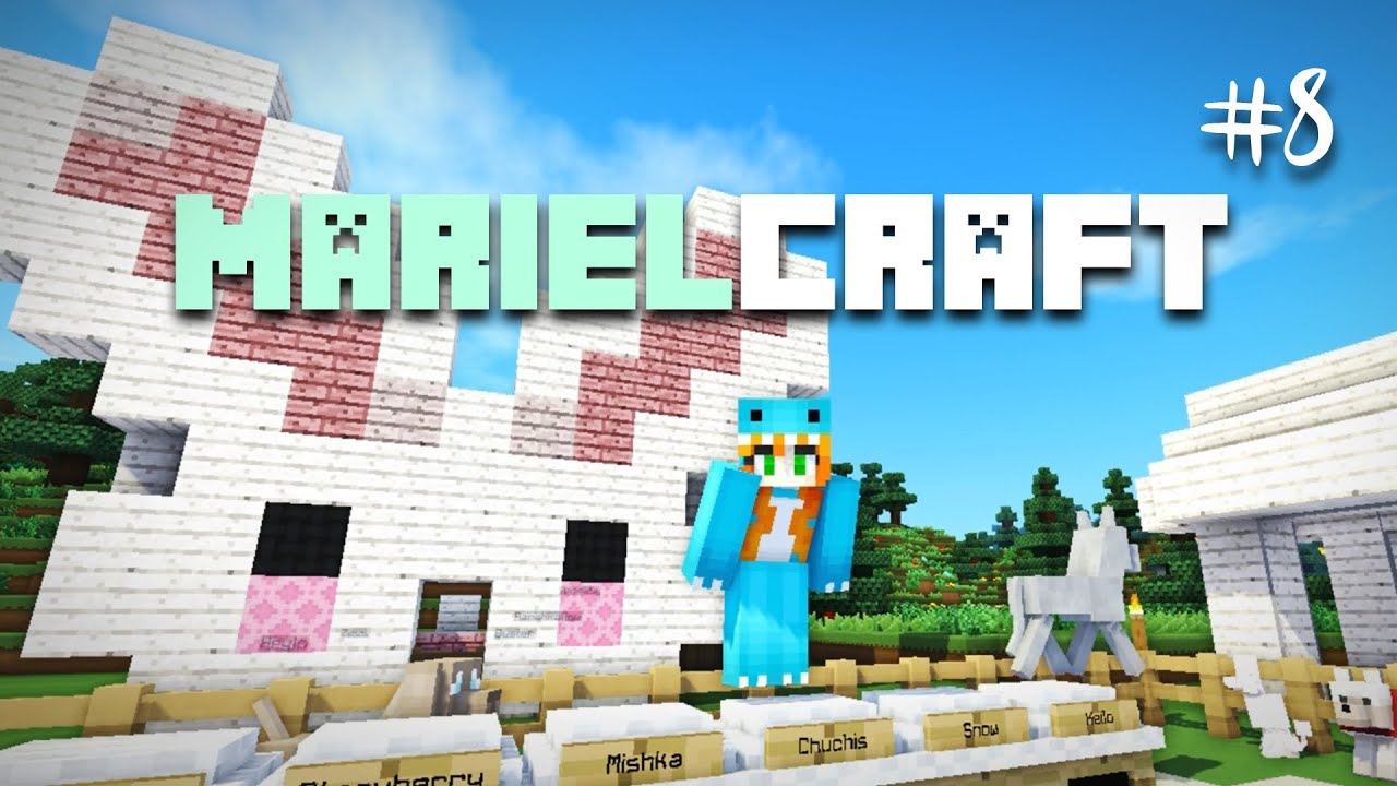 MarielCraft | Ep.08: "Cute bunny house!" | (Minecraft Mods) | Marielitai Gaming