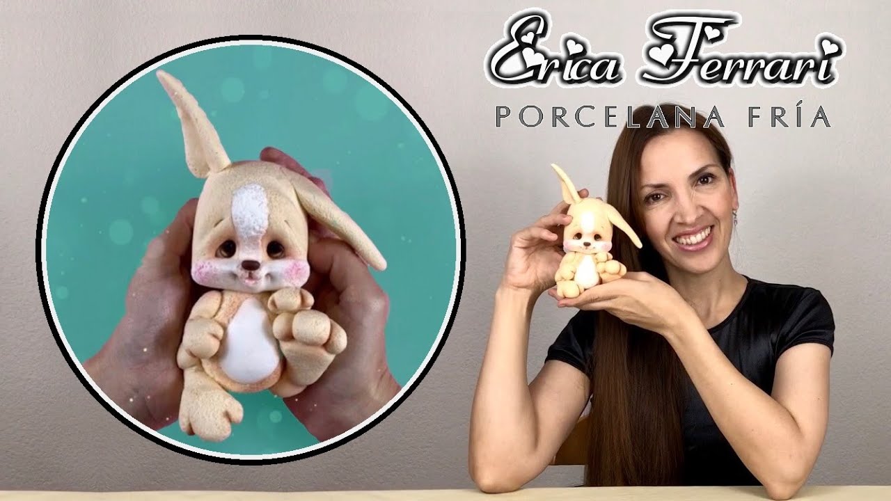 Erica Ferrari Porcelana Fría | Dulce Conejo | Cute Bunny | Clase Gratis | DIY | Tutorial Fácil