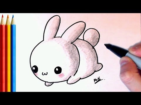 How to Draw Simple Cute Bunny - Step by Step Tutorial