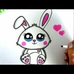 HOW TO DRAW A CUTE BUNNY RABBIT - HAPPY DRAWINGS