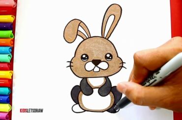Aprende Cómo Dibujar un CONEJO Kawaii | Learn to draw a Cute Bunny easy