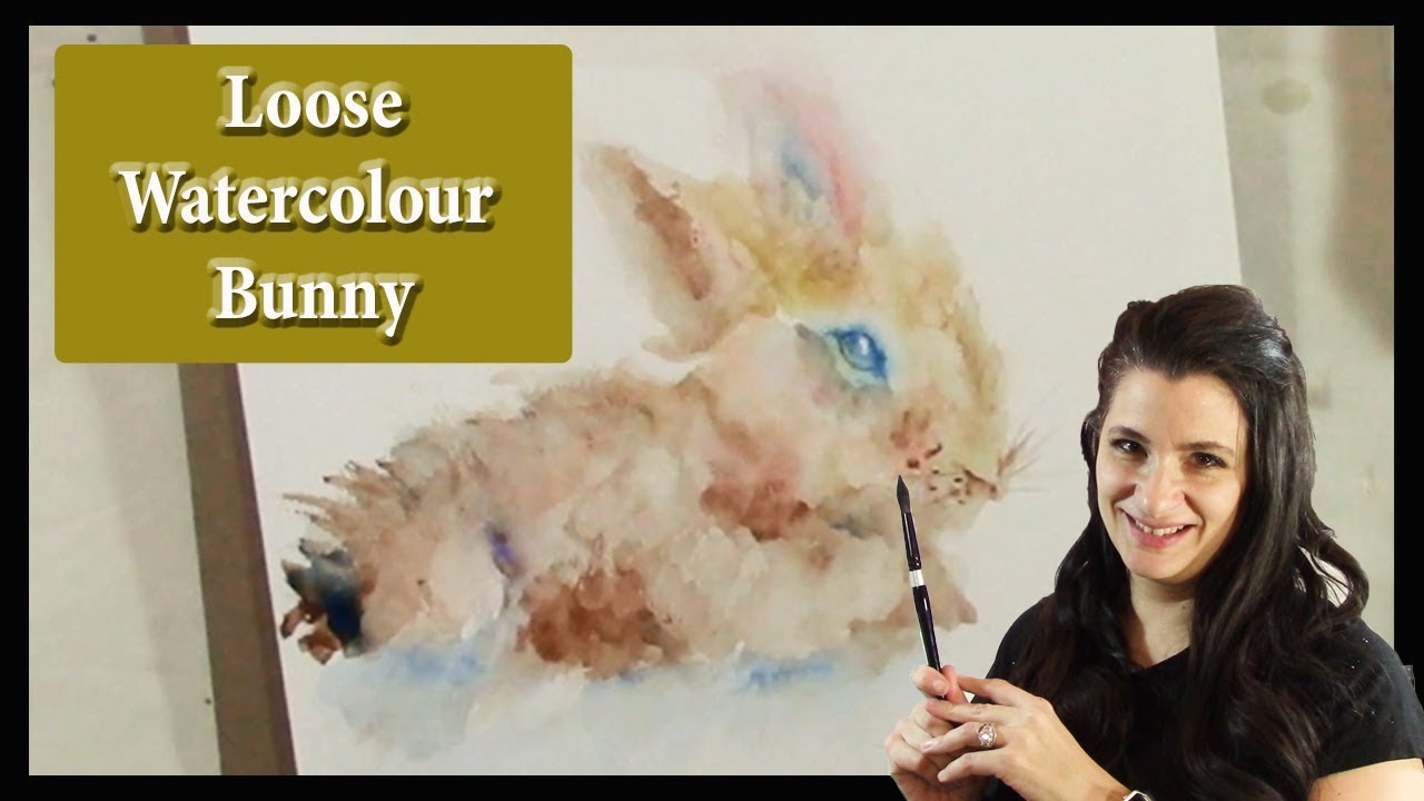 How to paint a cute bunny with Watercolor