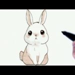 How to Draw Cute Bunny / Rabbit | Step by Step Tutorial For Kids