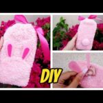 How To Make a Cute Bunny Phone Bag/ Hướng dẫn làm túi đựng điện thoại thỏ siêu xinh
