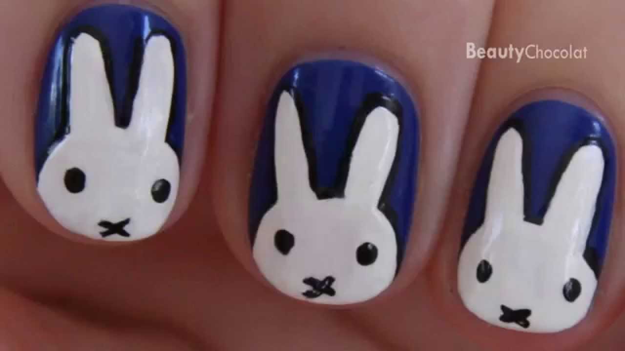 Miffy Nail Art - Cute Bunny Nails