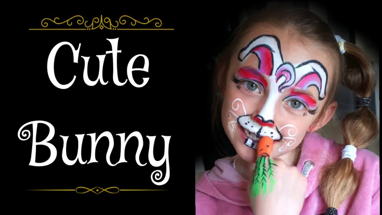 Cute Bunny face paint/Easter bunny face paint/Simple and fast Bunny face paint for kids