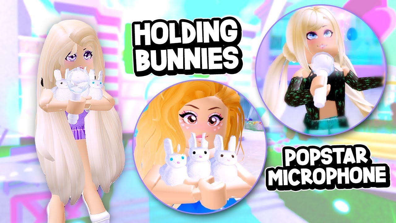 HOW TO GET THE POPSTAR MICROPHONE AND HOLDING CUTE BUNNIES! EGG HUNT 2019 (Royale High Roleplay)