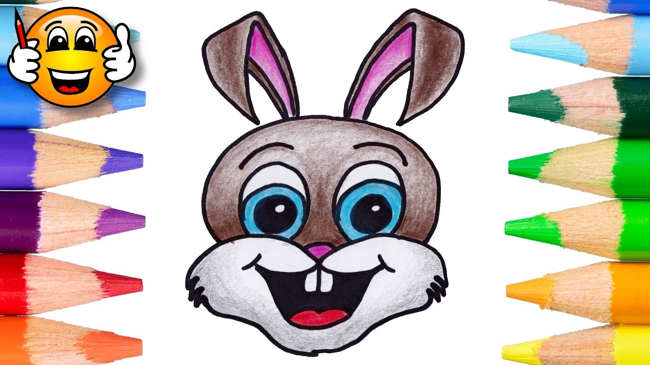 Coloring Pages for Cute Bunny Rabbit | Coloring Book Videos | Bibabibo