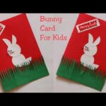 DIY Cute Bunny Card/Easter crafts for kids/bunny sitting in the green grass card making/Cute card