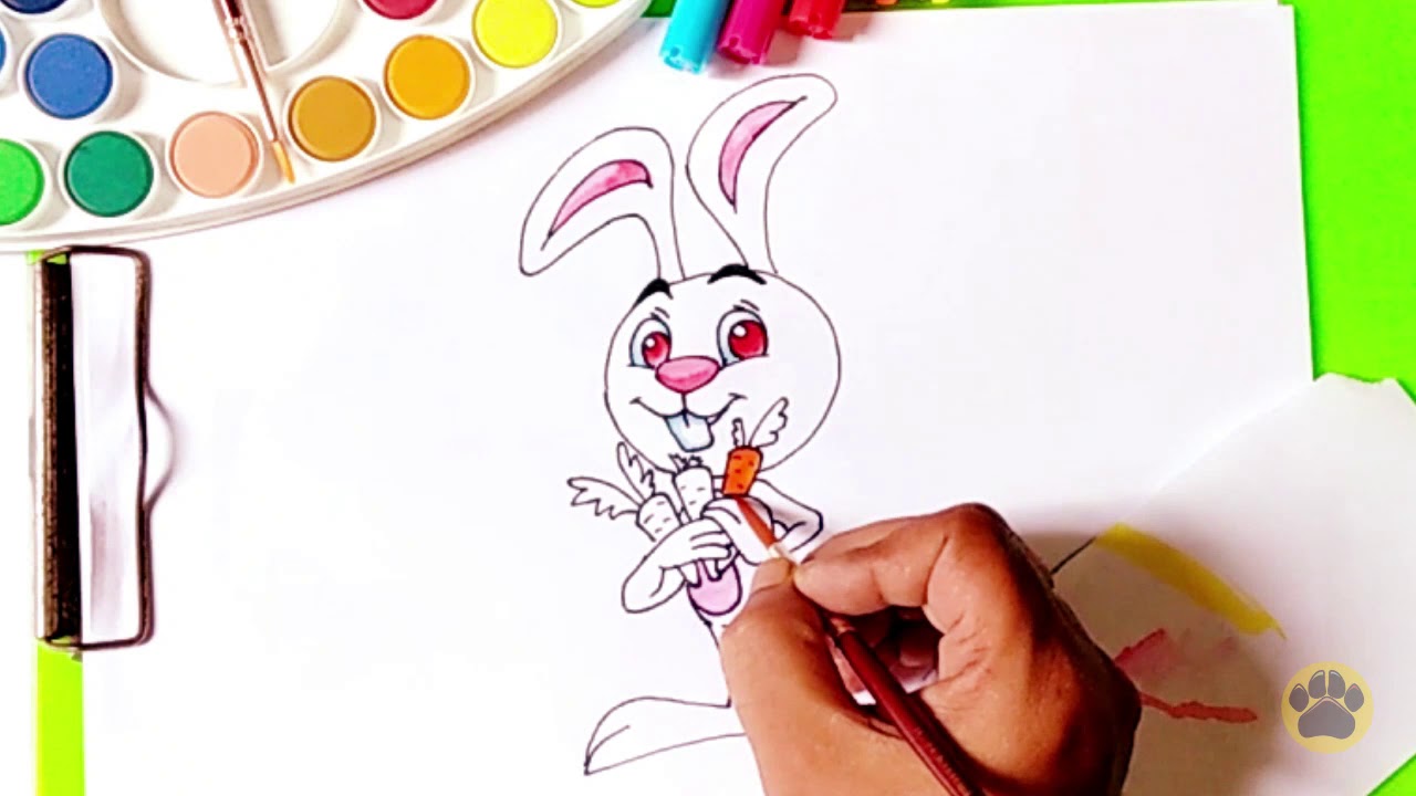 how to Draw a Cute Bunny Rabbit | Step By Step Drawing for Kids |