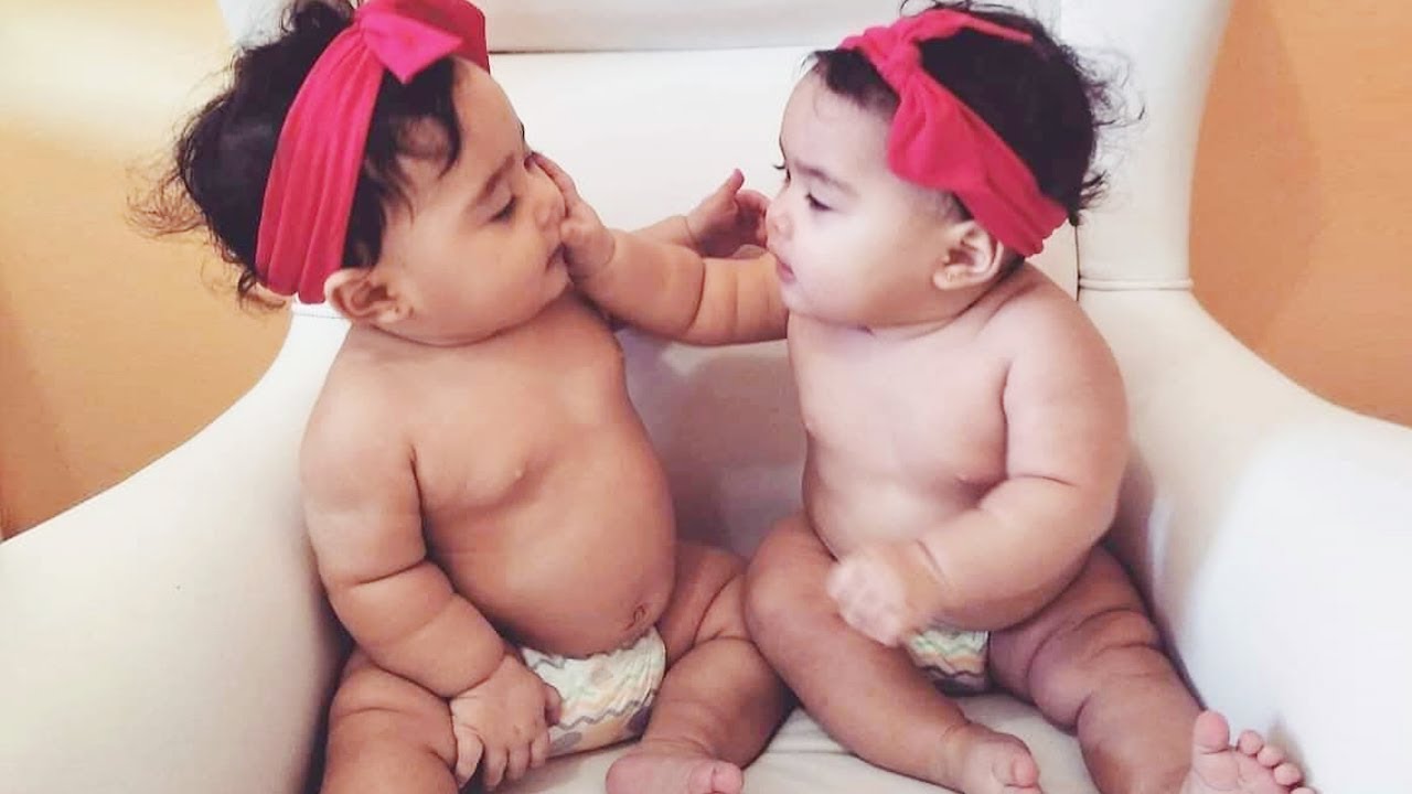 Funny Twins Babies Playing Together - Cute Baby Video
