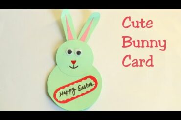 DIY Cute Bunny Card/Easter bunny card/Easter crafts for kids/Easter bunny making card/Cute card