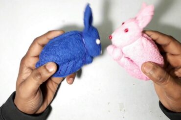 How to make a cute Bunny with a towel/Rabbit 🐇 DIY Easter Decorations
