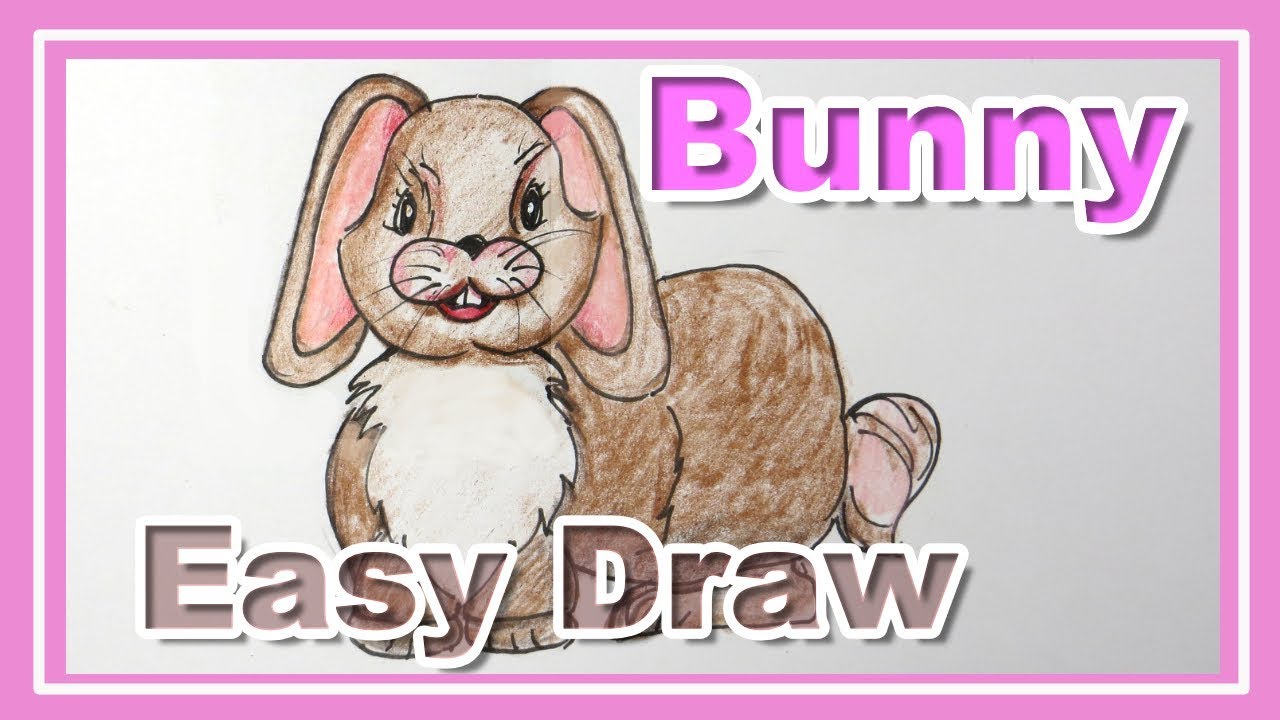 How to draw a cute bunny rabbit | draw a real bunny | Easy draw step by step