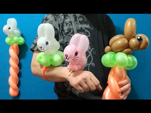One Balloon Bunny! Cute Bunny Carrot Wands!