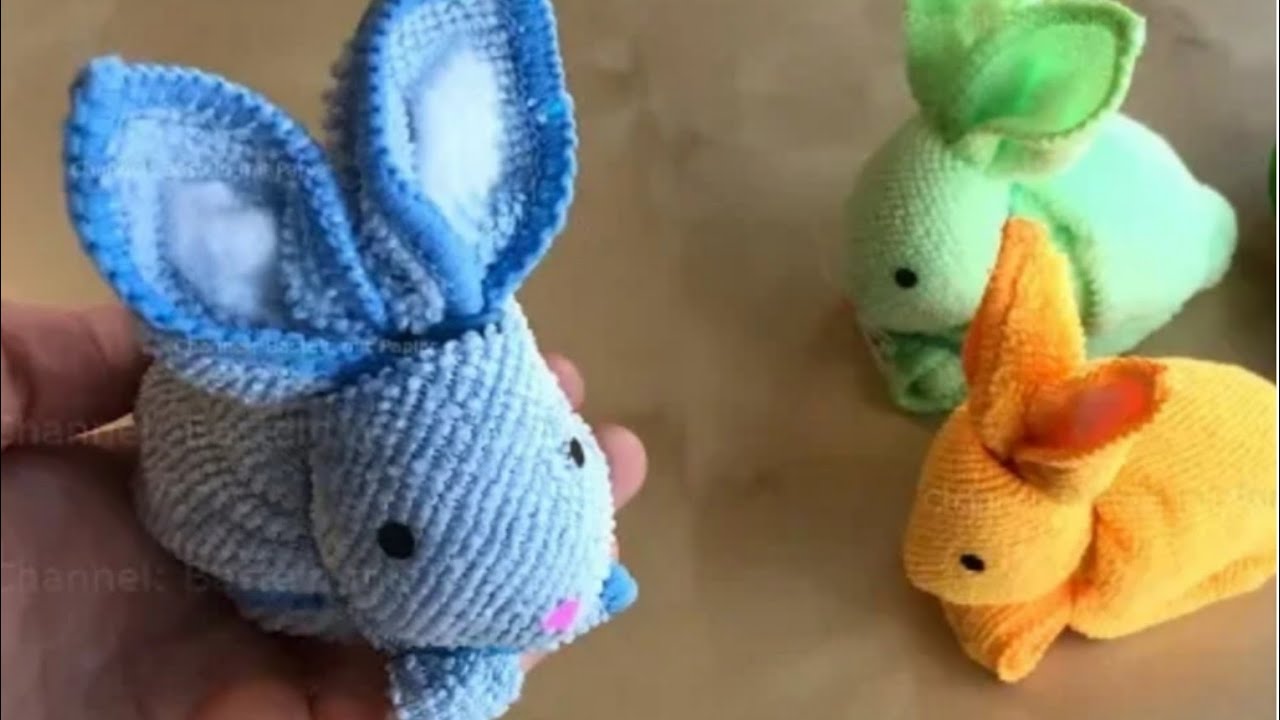ഒരു cute bunnyഉണ്ടാക്കിയാലോ | how to make cute bunny with towel DIY |Mr perfect