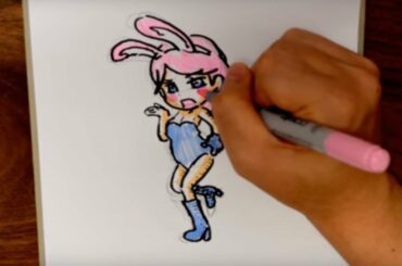 [Time-lapse]Drawing Cute bunny girl!