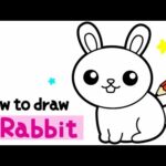귀여운 아기 토끼 그리기_How to draw a cute rabbit easy [유아미술놀이｜버드맘&Birdmom]