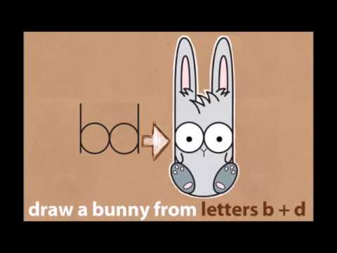 How to Draw a Cartoon Rabbit or Cute Bunny from Lowercase Letters Easy Step by Step Drawing for Kids