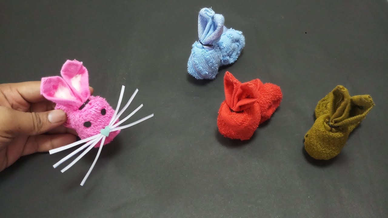 How to make a cute Rabbit with a towel and paper 🐰 | DIY