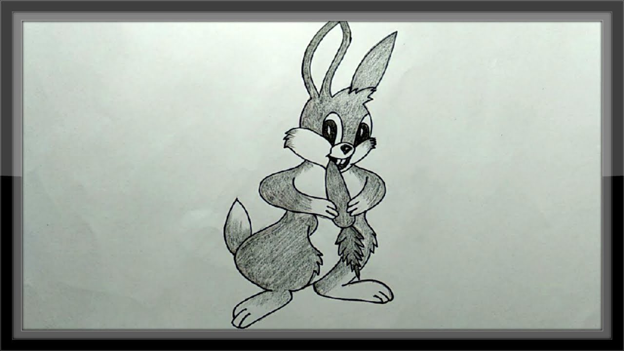 Pencil Drawing - How To Draw A Cute Rabbit Easy