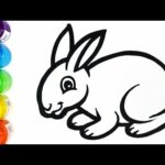How to Draw and Color a Cute Rabbit, Cara Menggambar dan Mewarnai Kelinci Lucu untuk Anak