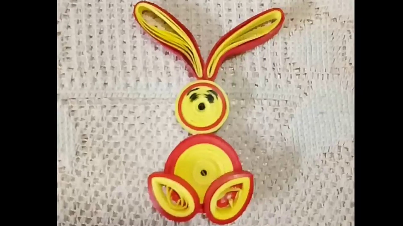 QUILLING PASTING CUTE BUNNY