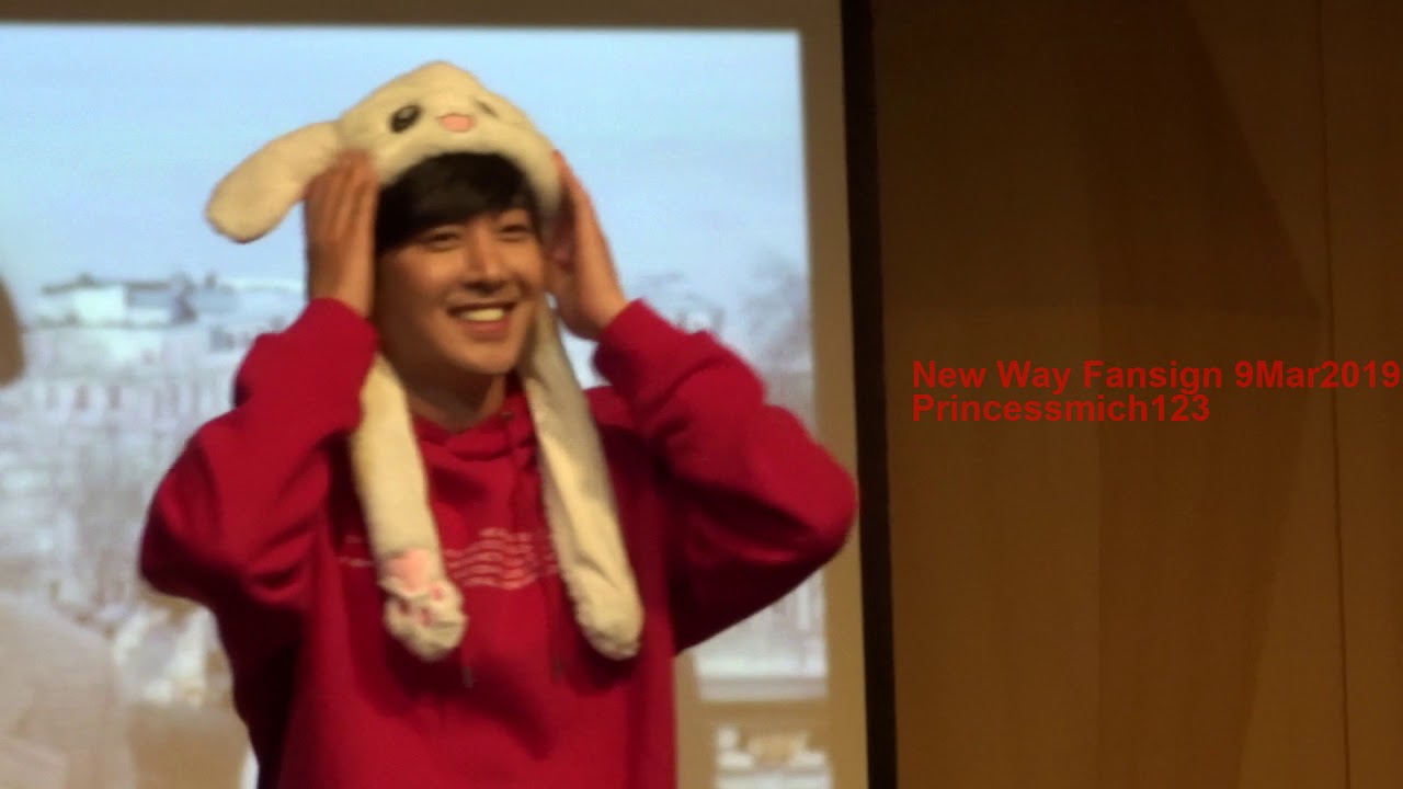 KIM HYUN JOONG NEW WAY FANSIGN 9March2019 - Talk and Cute Rabbit Hat