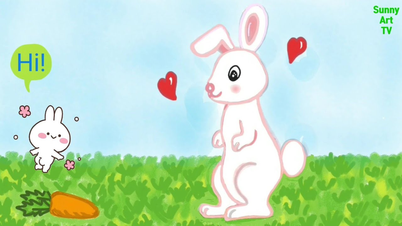 How to Draw a Cute Rabbit / 토끼랑 당근 그리기