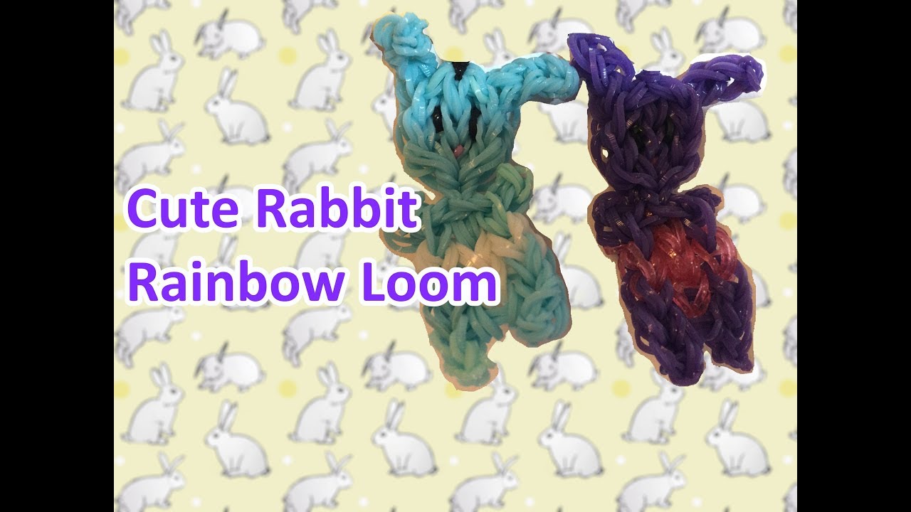 Cute Rabbit // Rainbow loom tutorial