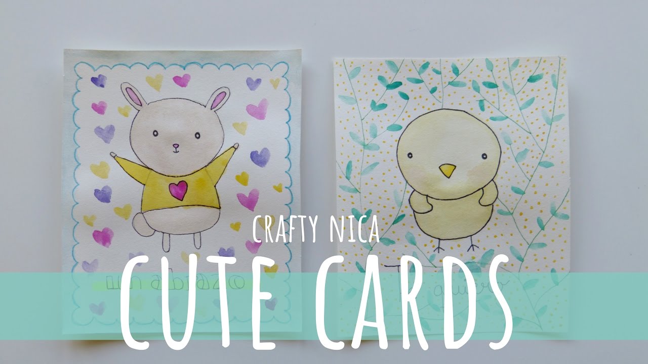 HOW TO DRAW A CUTE BUNNY AND A CARTOON CHICKEN (Kawaii animals) 😍 MOTHER'S DAY CARD IDEAS