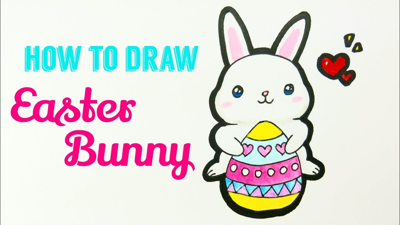HOW TO DRAW EASTER BUNNY 🐰 | Easy & Cute Rabbit Drawing Tutorial For Beginner