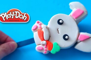 DIY Cute Rabbit Popsicle Play-Doh Recipe How to make  Play Doh Ice Cream - CLAY ART TV