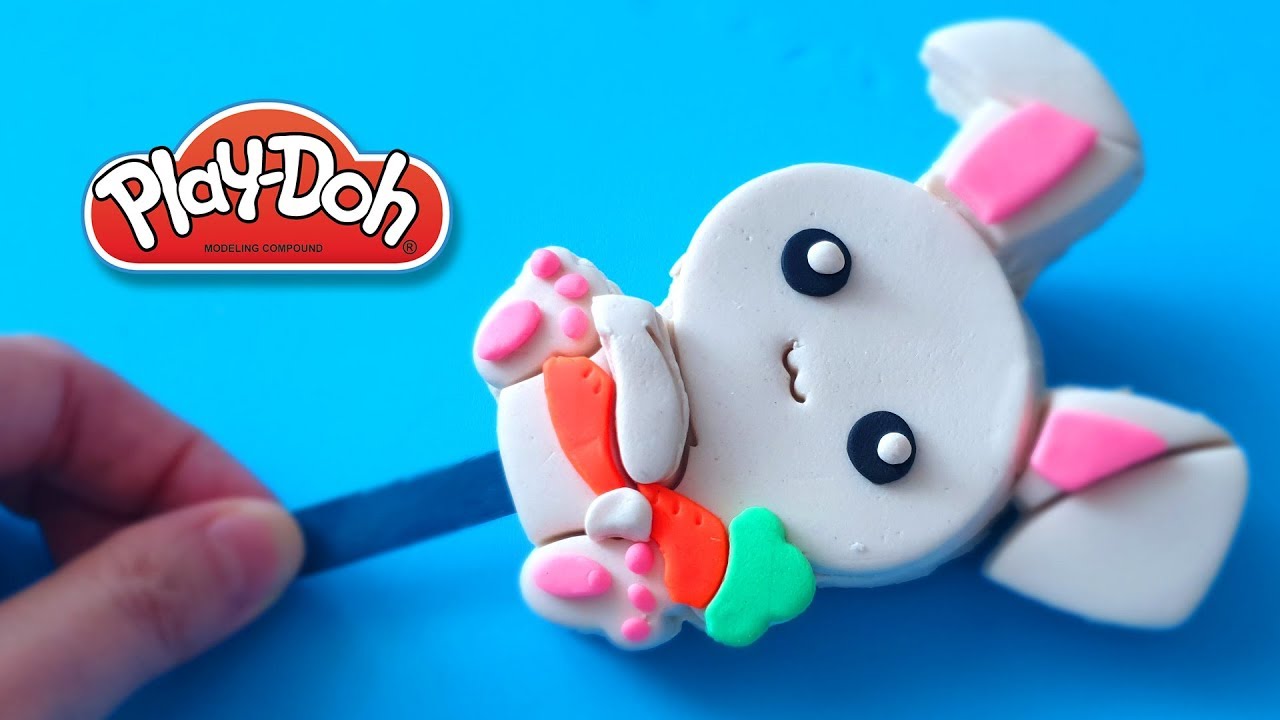 DIY Cute Rabbit Popsicle Play-Doh Recipe How to make  Play Doh Ice Cream - CLAY ART TV