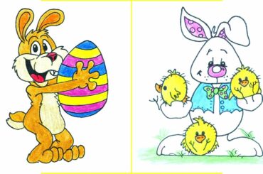 Easter Bunny Drawing Easy - How to Draw A Cute Bunny Step by Step