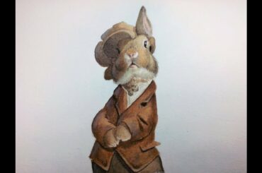 Cute Bunny ( how to paint ) Street Urchin. Gouache on Paper