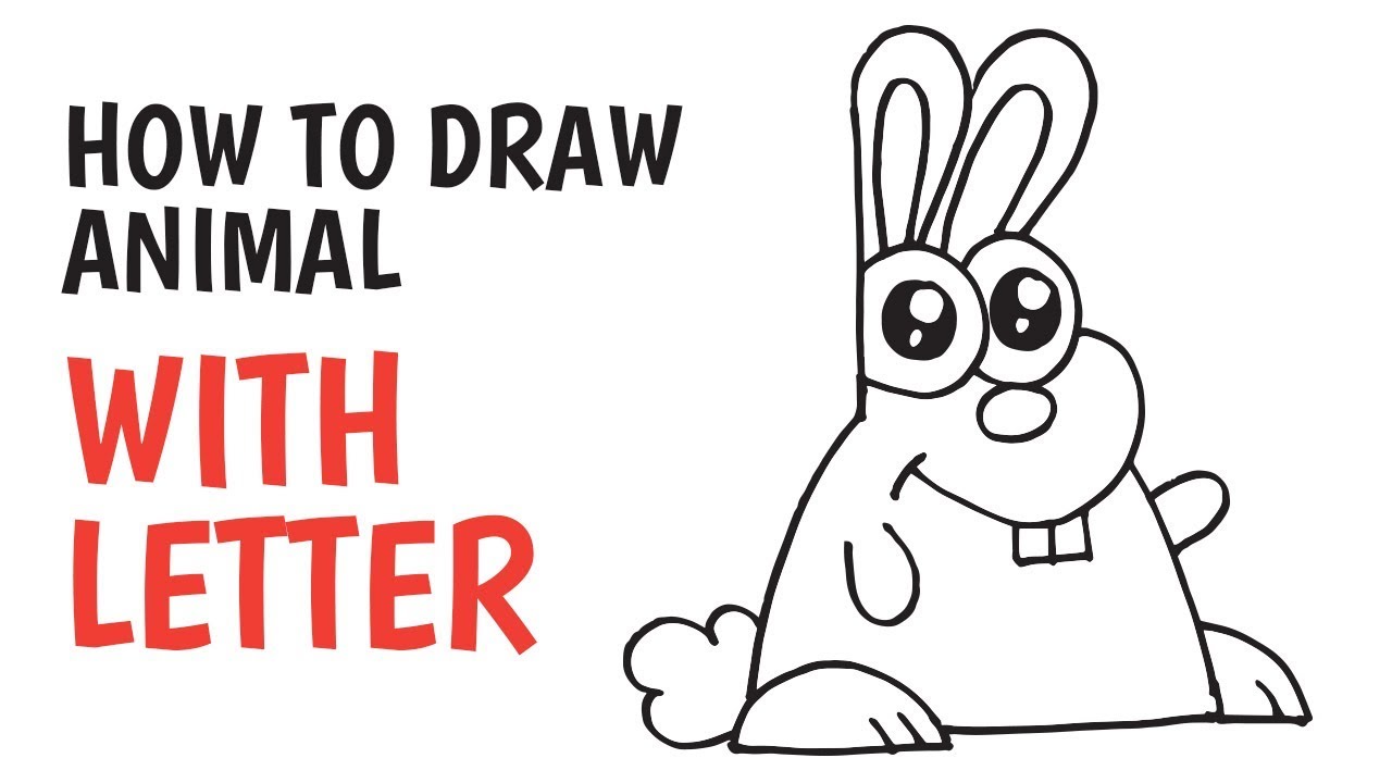 How to draw Cute Bunny using Letter B | Step by Step | Lovely Kids