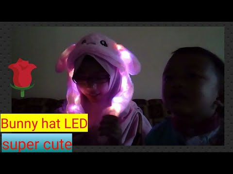 #review Bunny hat. Bunny hat LED. Cute banget...
