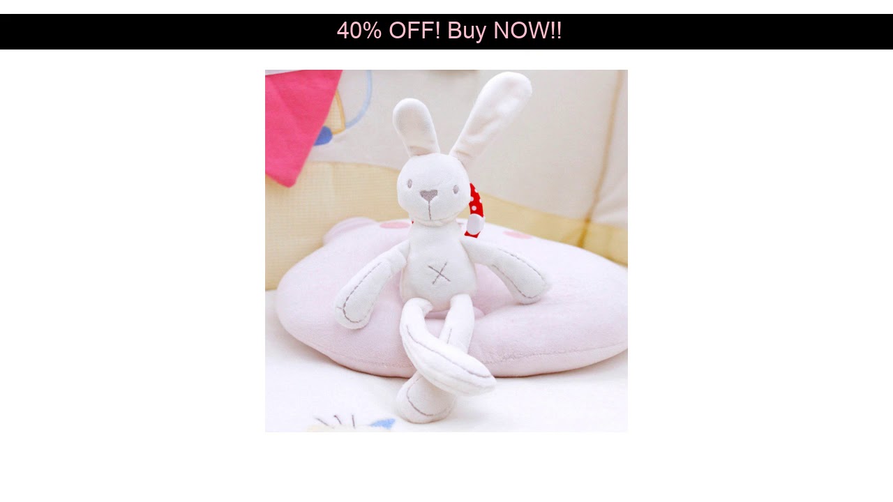 Cute Baby Crib Stroller Toy Rabbit Bunny Bear Soft Plush Infant Doll Mobile Bed Pram Kid Animal Ha