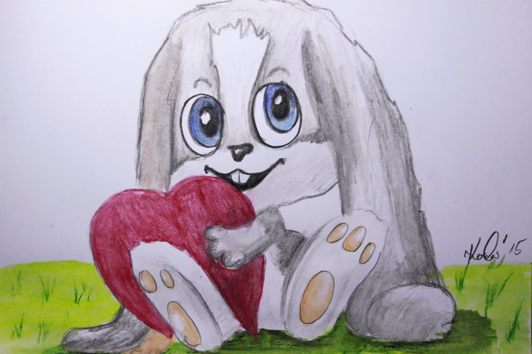 How to draw cute bunny / Jak narysować uroczego króliczka