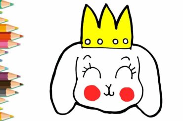 Drawing and Coloring a Cute Rabbit King - Super Easy | Lovely Kids