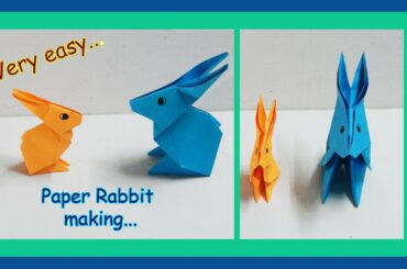 Cute Paper Rabbit making for Kids - How to Make Easy Origami Rabbit Step by Step - Kidzy Craft