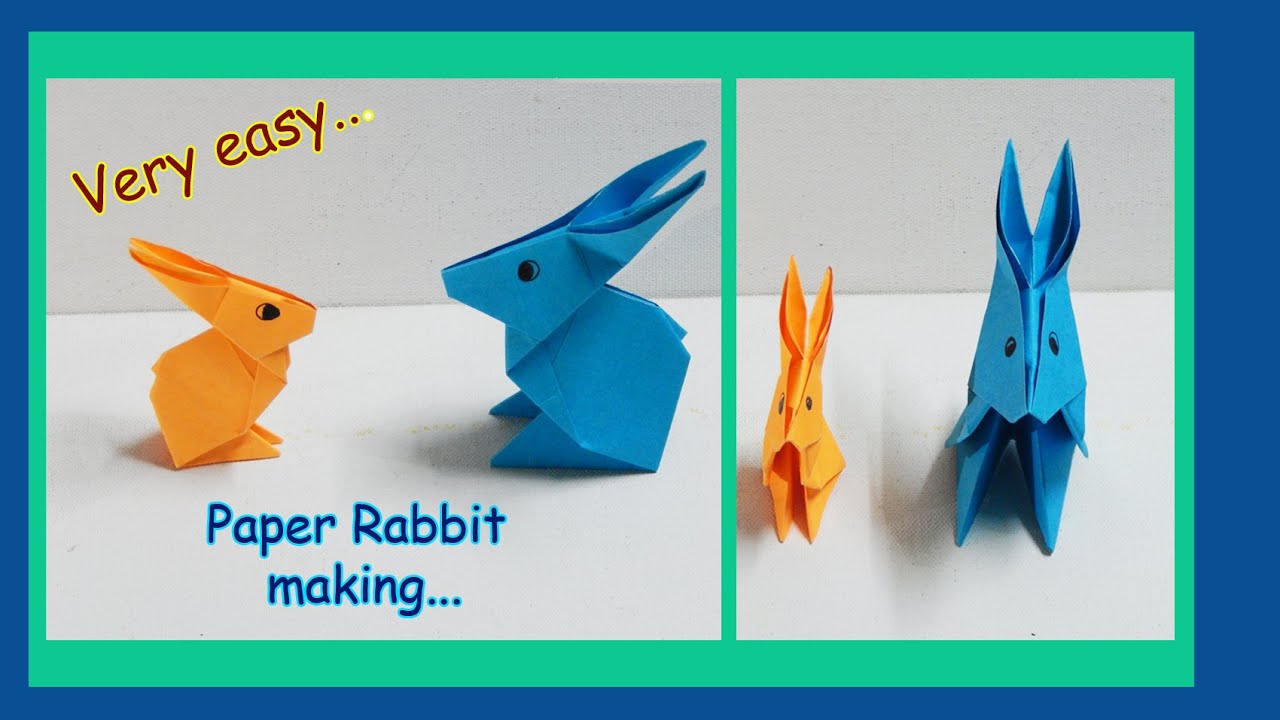 Cute Paper Rabbit making for Kids - How to Make Easy Origami Rabbit Step by Step - Kidzy Craft