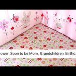 BabyCrib Unique Cute Adorable, Rabbit, Pink and Gray, Flowers, 10 Piece Bedding Set, Including Crib