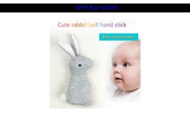 Rabbit Plush Doll Baby Rattles Toys Animal Cute Rabbit Hand Bells  Baby Toy with BB Sound Gift for