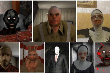 Chasing Battle | Granny*Evil Nun*Mr.Meat*The Nun*Scary Bunny*The Dark Internet*Slenderman