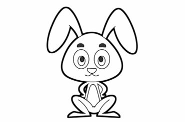 How to Draw A Cute Rabbit Pencil Drawing & Coloring For Children