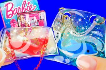 3 MINUTE CRAFTS and BARBIE HACKS - DIY Transparent Bags, Ice Cream, Rabbit Backpack, Candles